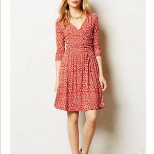 Anthropologie faux wrap dress